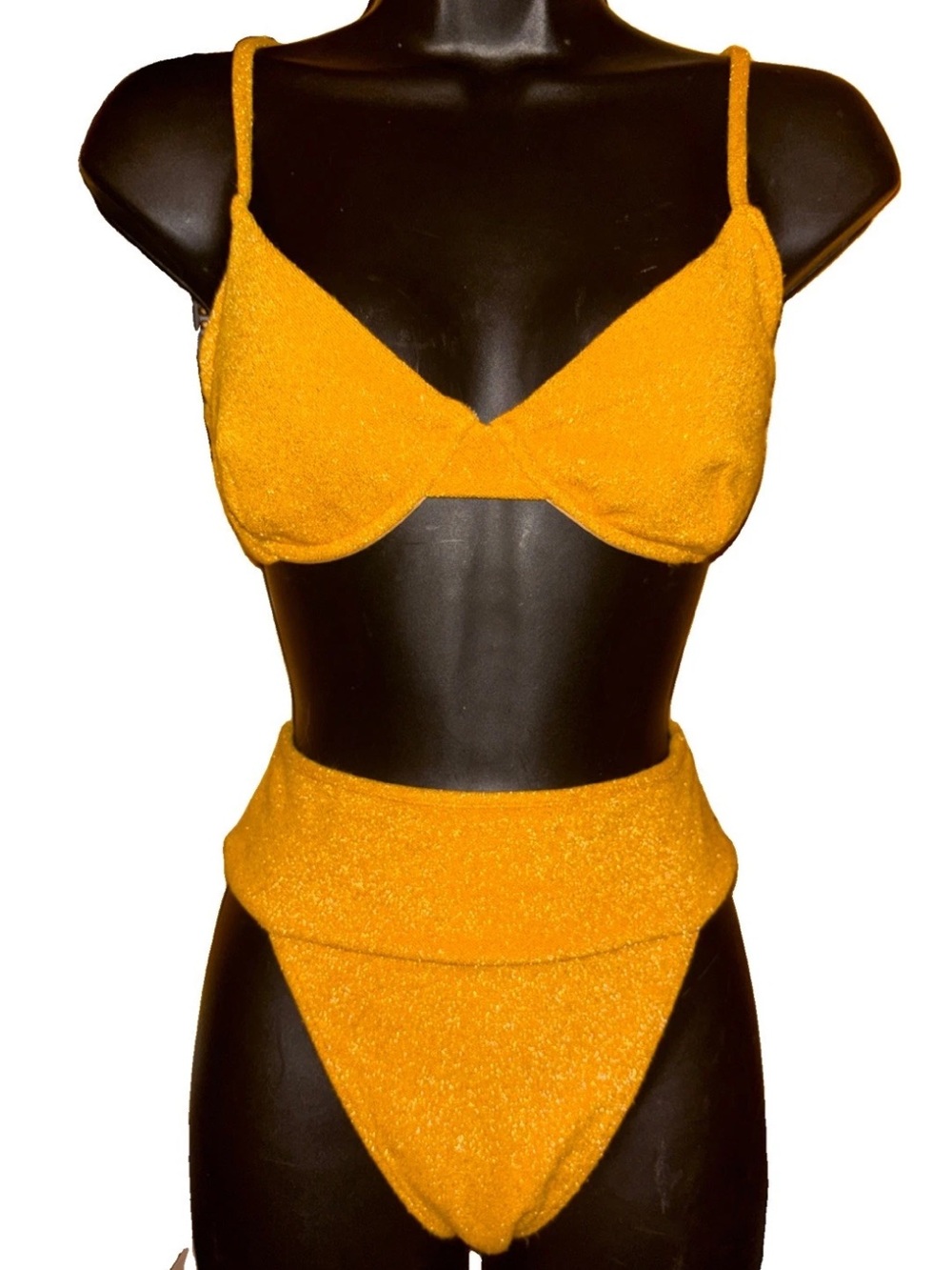 Montce Shimmer Yellow Two-Piece Bikini Set - Picture 1 of 3